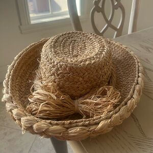 Straw Sun Hat with Bow